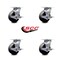 Service Caster 5 Inch Glass Filled Nylon Swivel Caster Set with Roller Bearings and Brakes SCC SCC-30CS520-GFNR-TLB-4 - alternate 4
